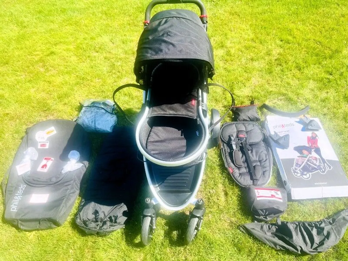 75 Percent Saving on Phil and Ted's Verve Pram - Bassinet and Full Set with Second Seat - Newborn to 5 Years - Carries Two Kids! - Image 1