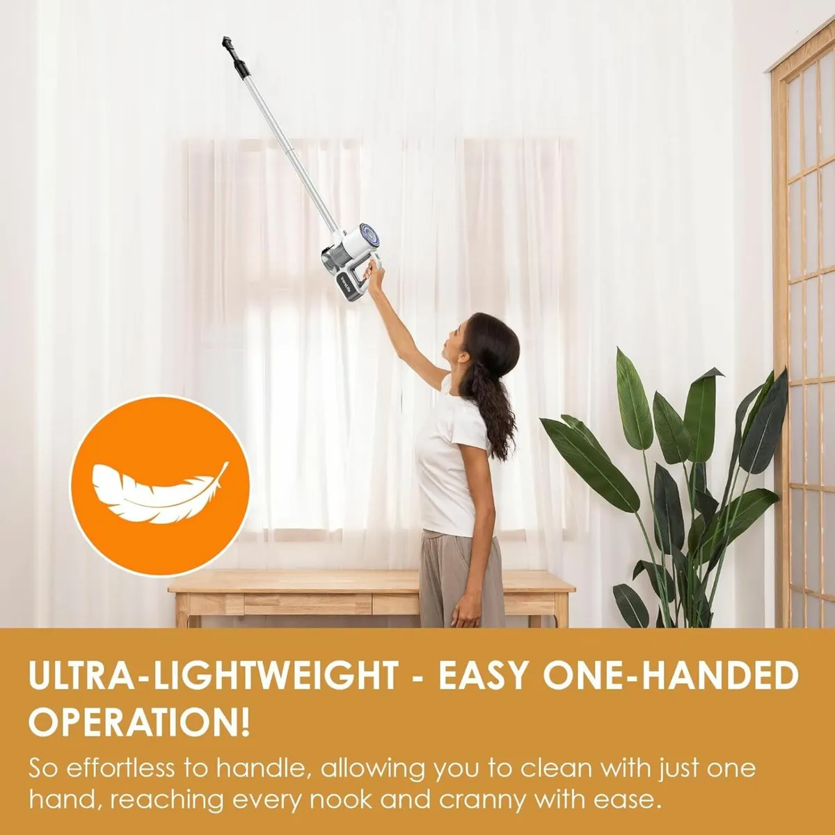 6-in-1 Cordless Stick Vacuum Cleaner 35 Mins white - Image 2