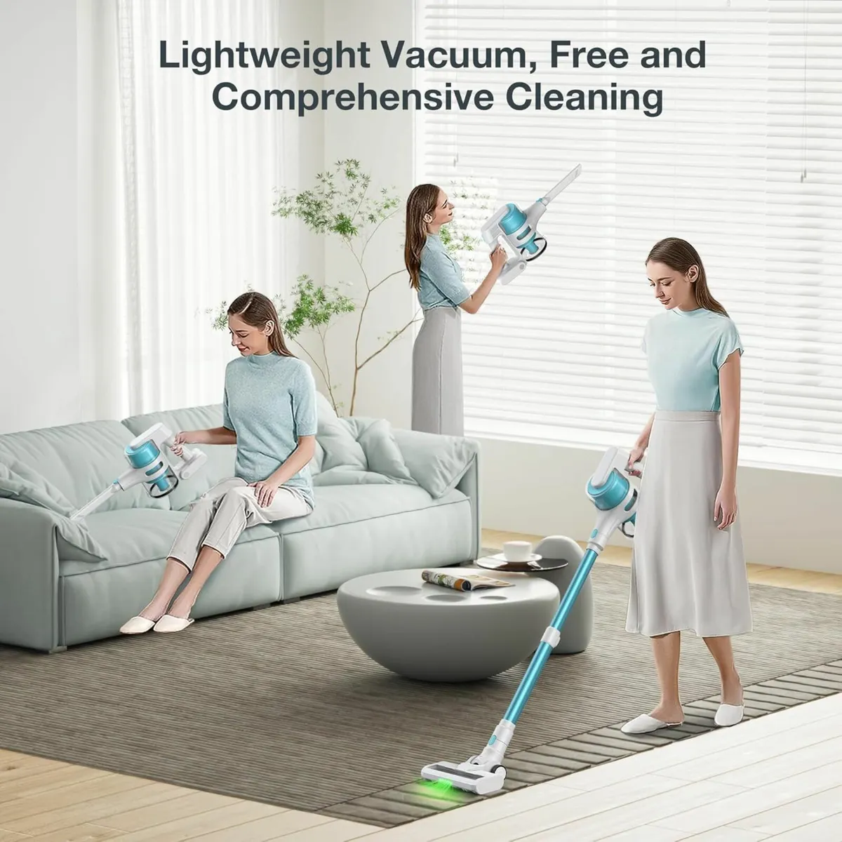 Cordless Vacuum Cleaner Upright Handheld LED Light - Image 4