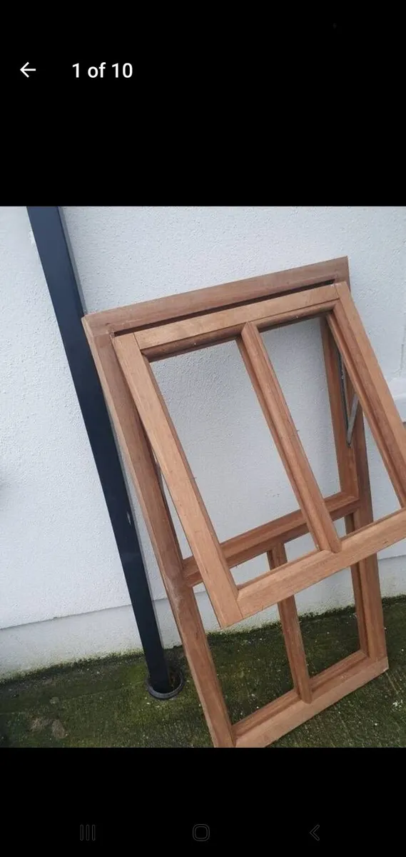 Solid teak window - Image 1