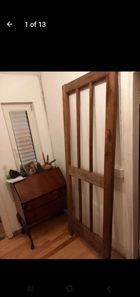 Solid teak pair of doors 7ft tall very heavy - Image 1