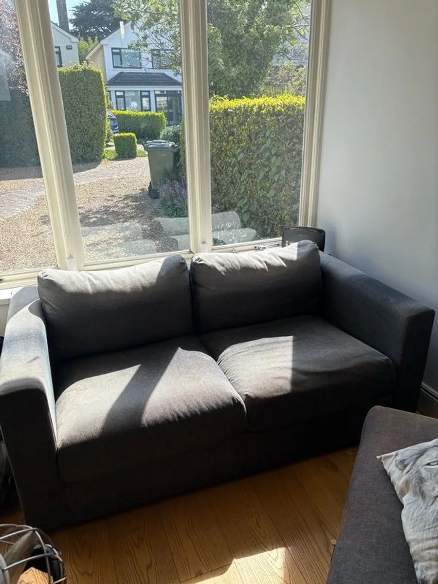Small sofa and matching footstool - Image 1