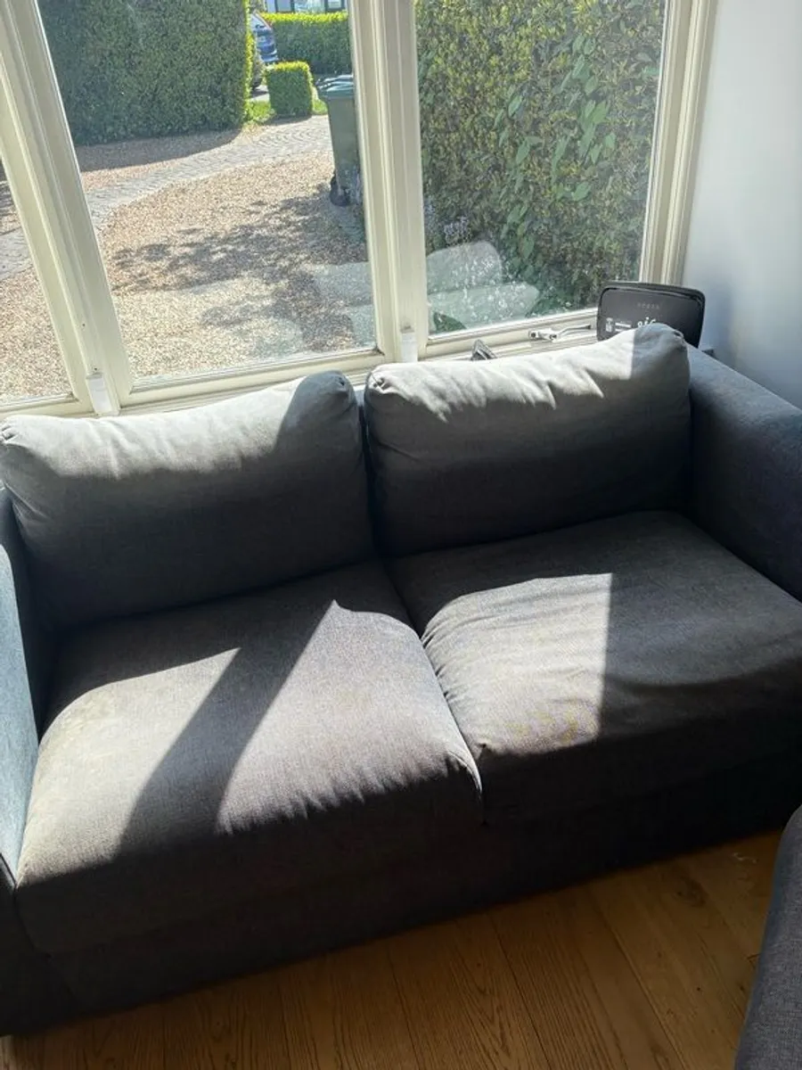 Small sofa and matching footstool - Image 3