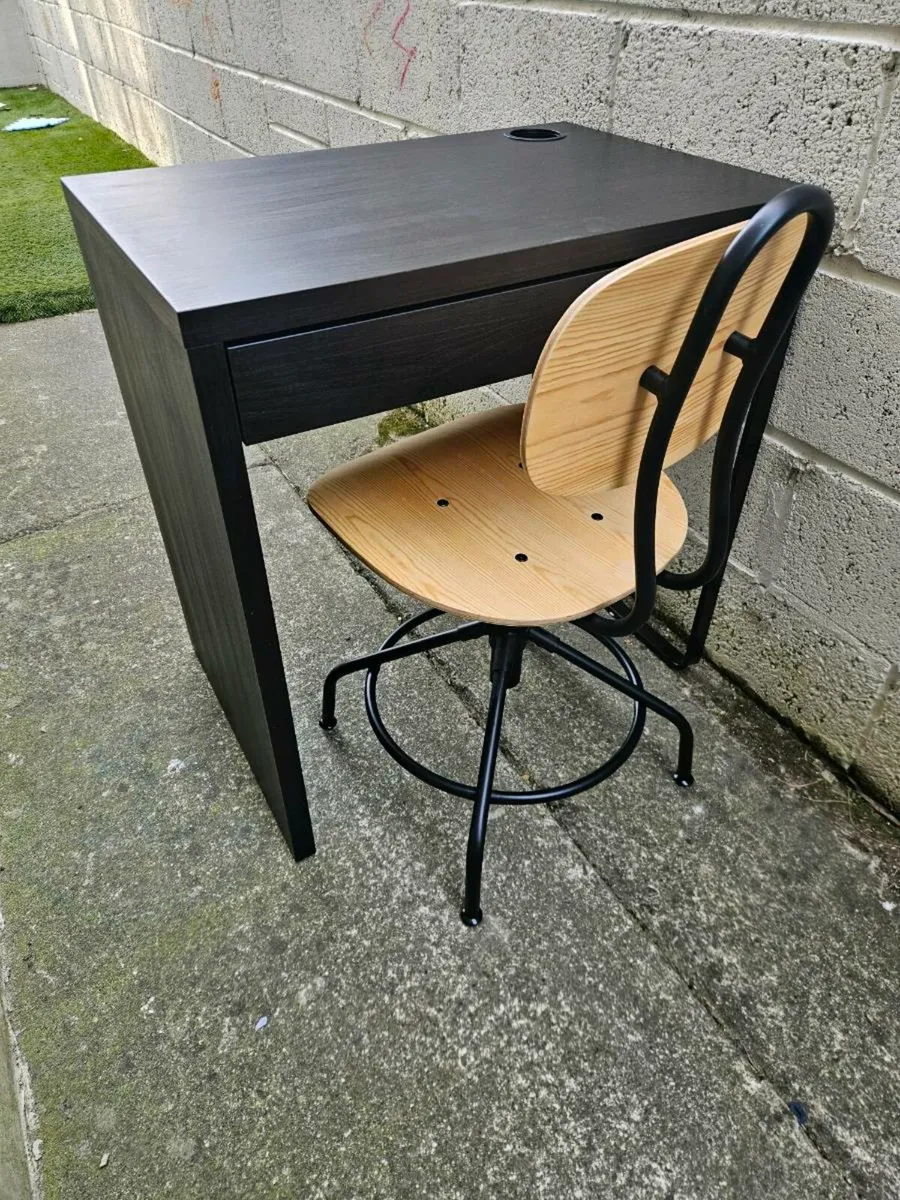 Ikea Micke desk 73x50cm & Kullaberg Swivel Chair - Image 1