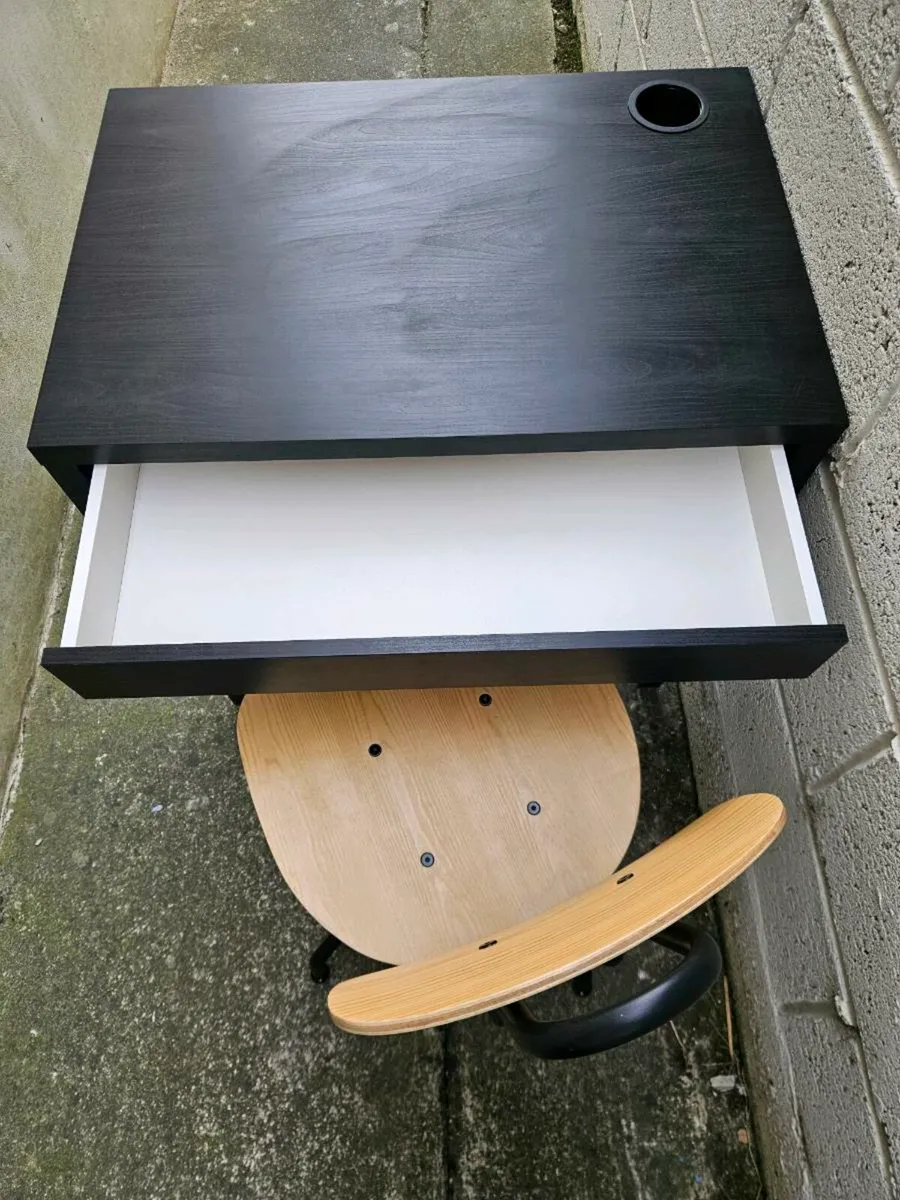 Ikea Micke desk 73x50cm & Kullaberg Swivel Chair - Image 3