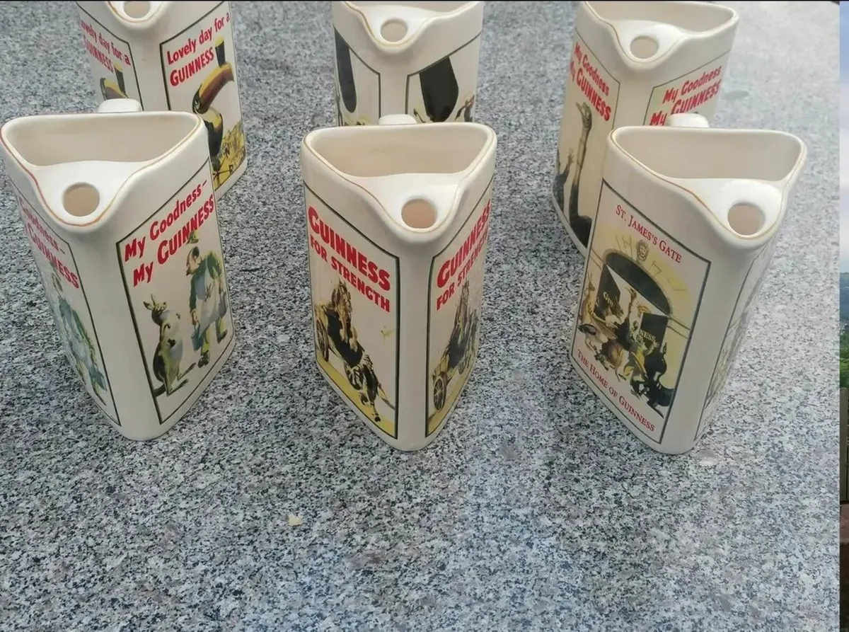 Six Guinness Water Jugs - Image 2