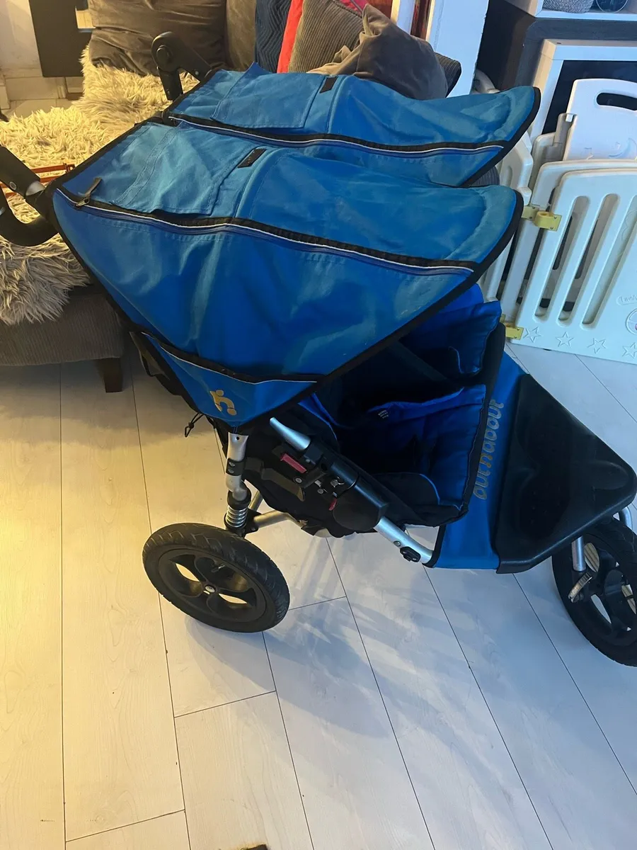 Out and about double buggy blue - Image 1