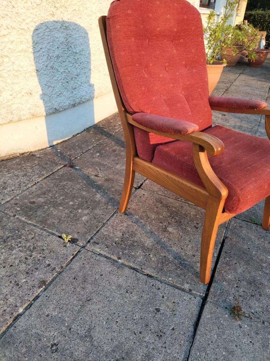 Solid Oak Armchair - Image 2