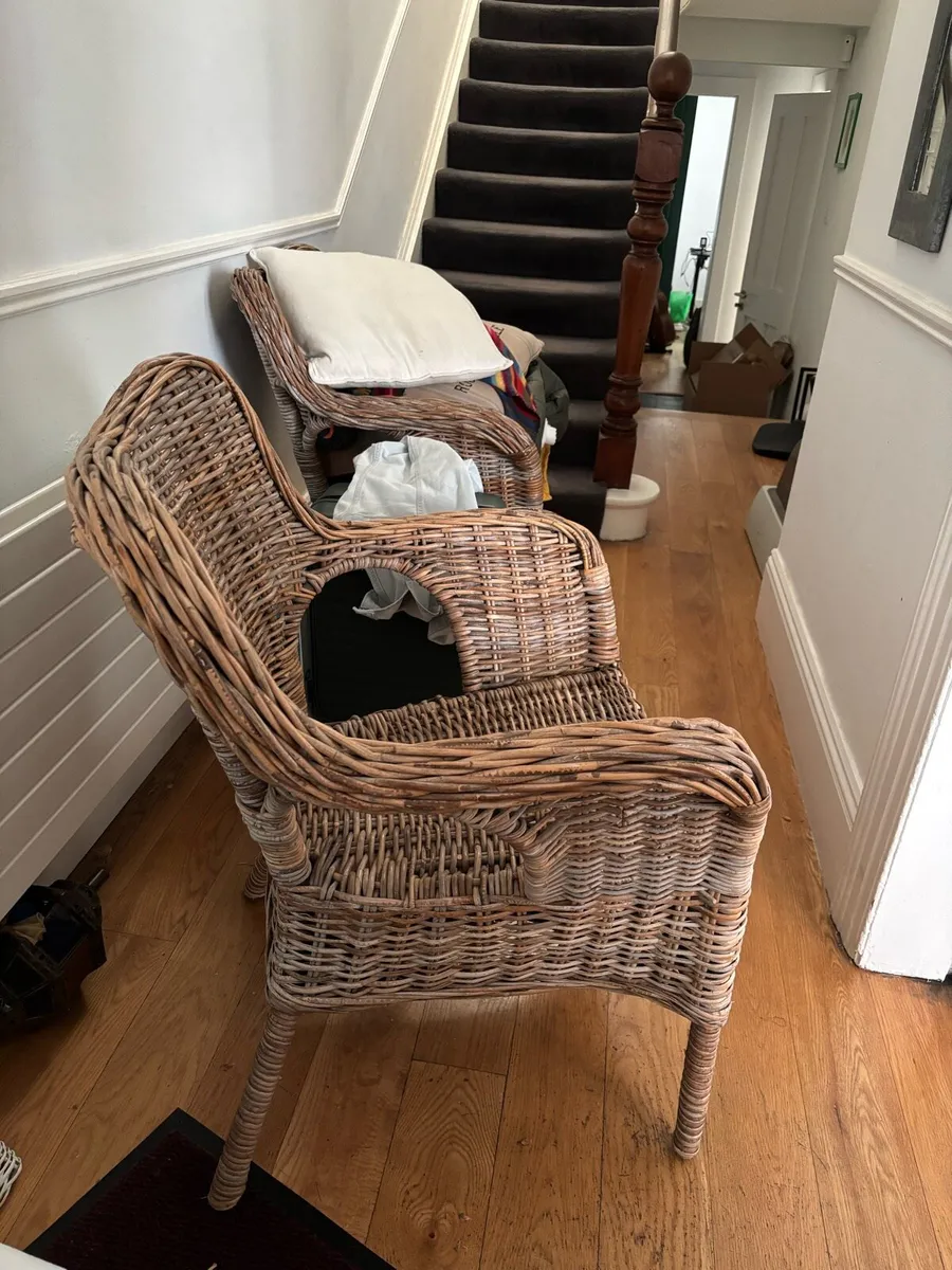 Arm chairs wicker - Image 3