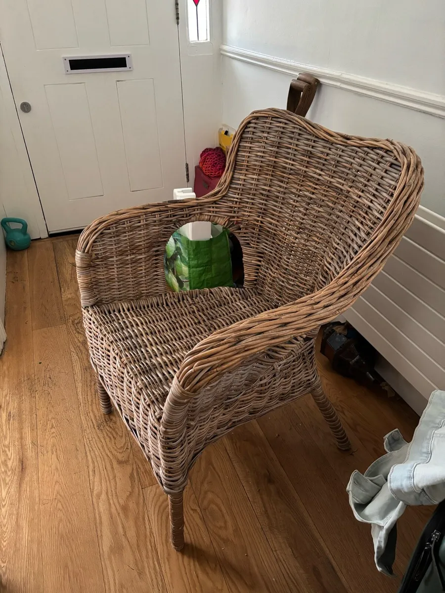 Arm chairs wicker - Image 4
