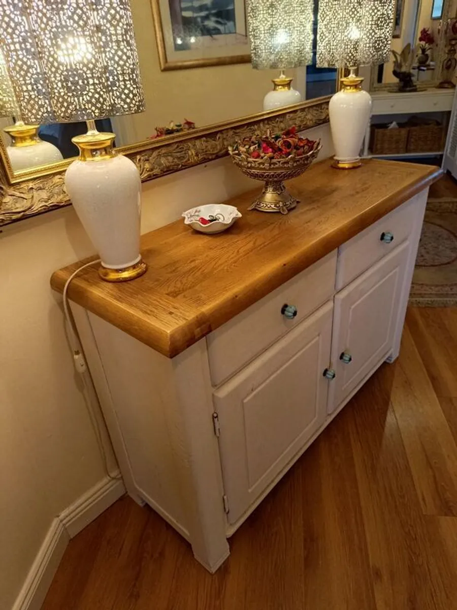 Sideboard in Solid Oak & Cream - Image 1