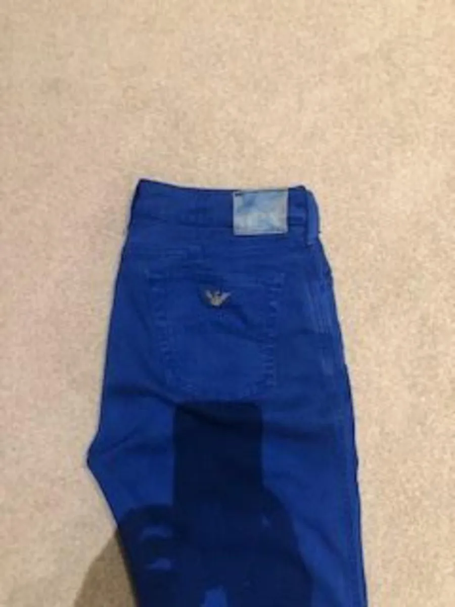 Armani Blue Straight Leg Jeans - Image 4