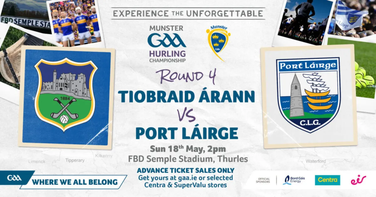Tipperary v Waterford stand Ticket - Image 1