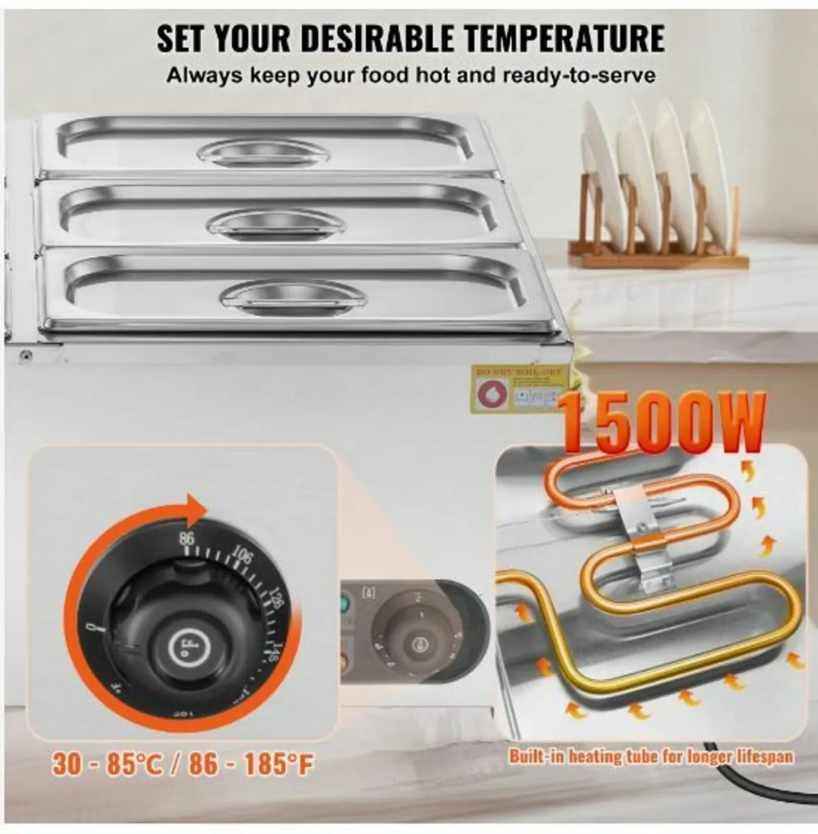Commercial Electric Food Warmer Countertop - Image 2