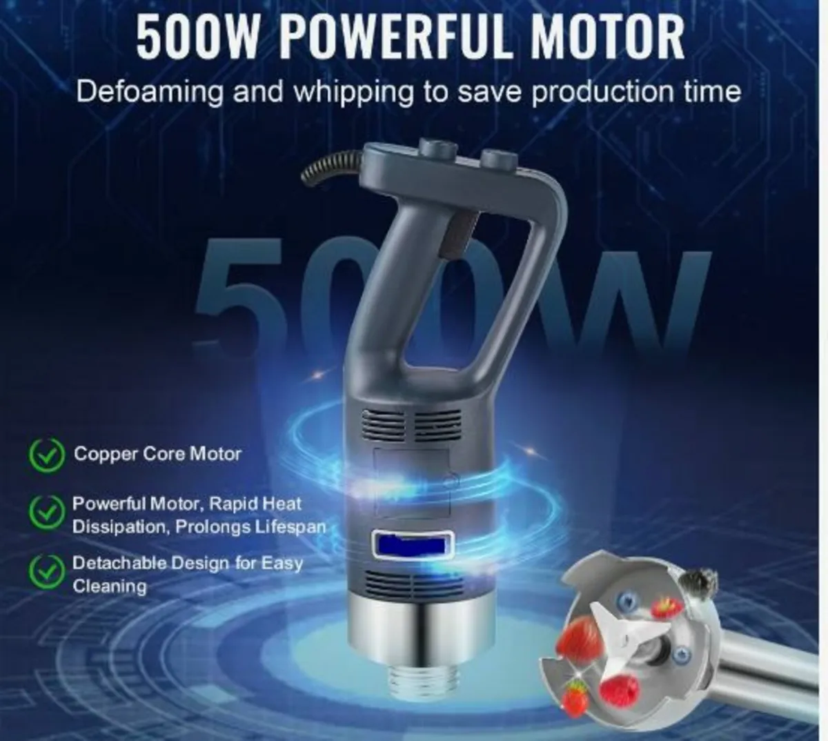 Commercial Immersion Blender 500W - Image 2