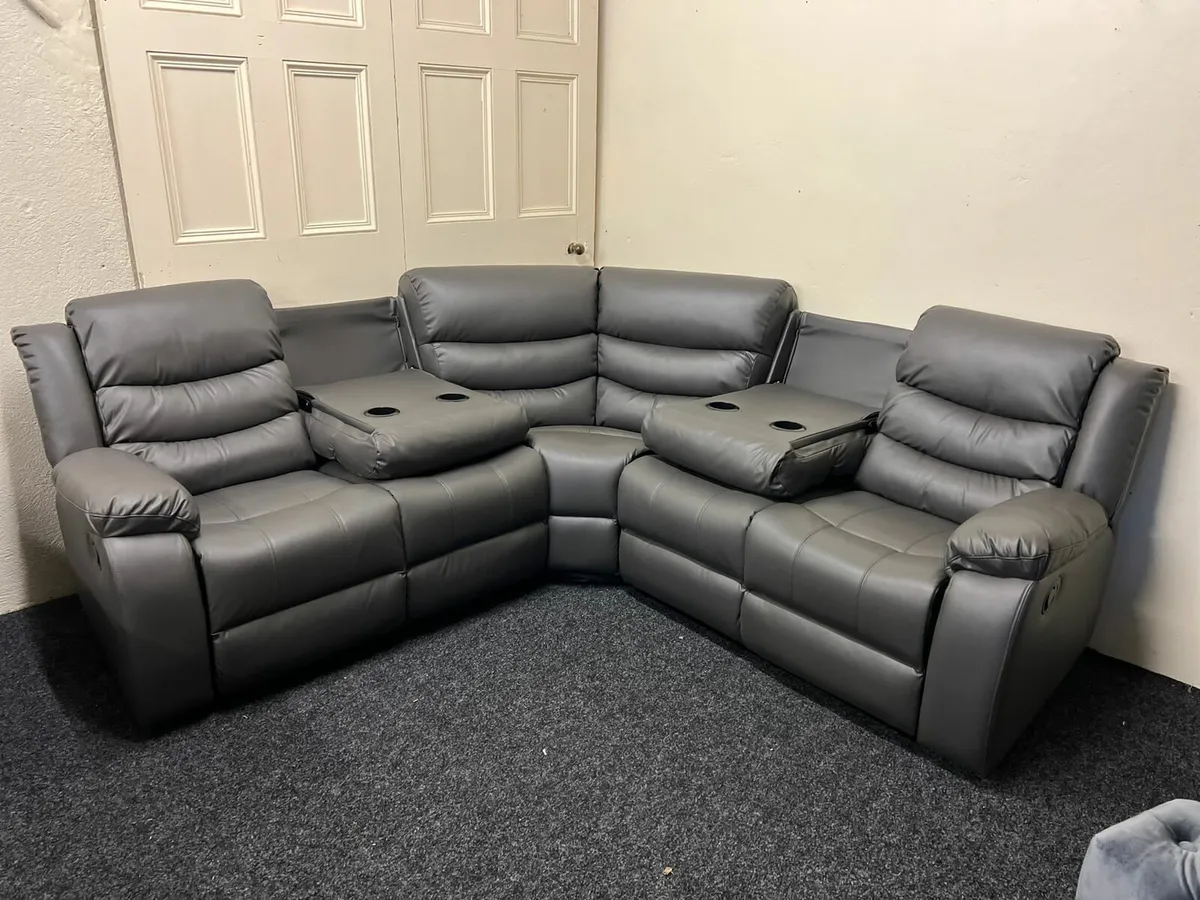 Sale on brand new Leather & Fabric Recliner Sofas - Image 2