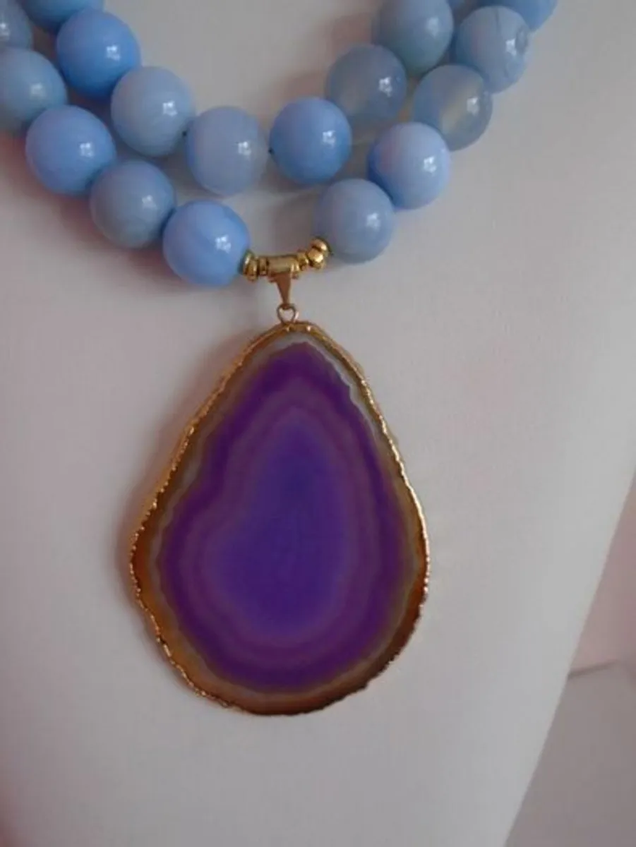 Statement necklace. Chunky gemstone necklace.Jewel - Image 4