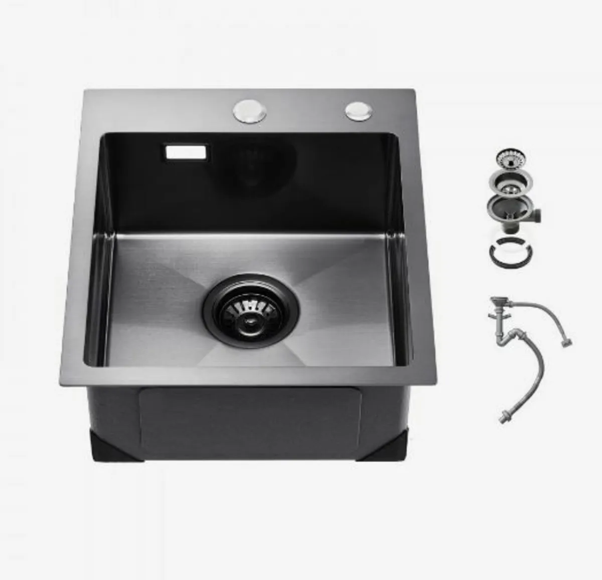 40cm Kitchen Sink Topmount Single Bowl Drop- - Image 1