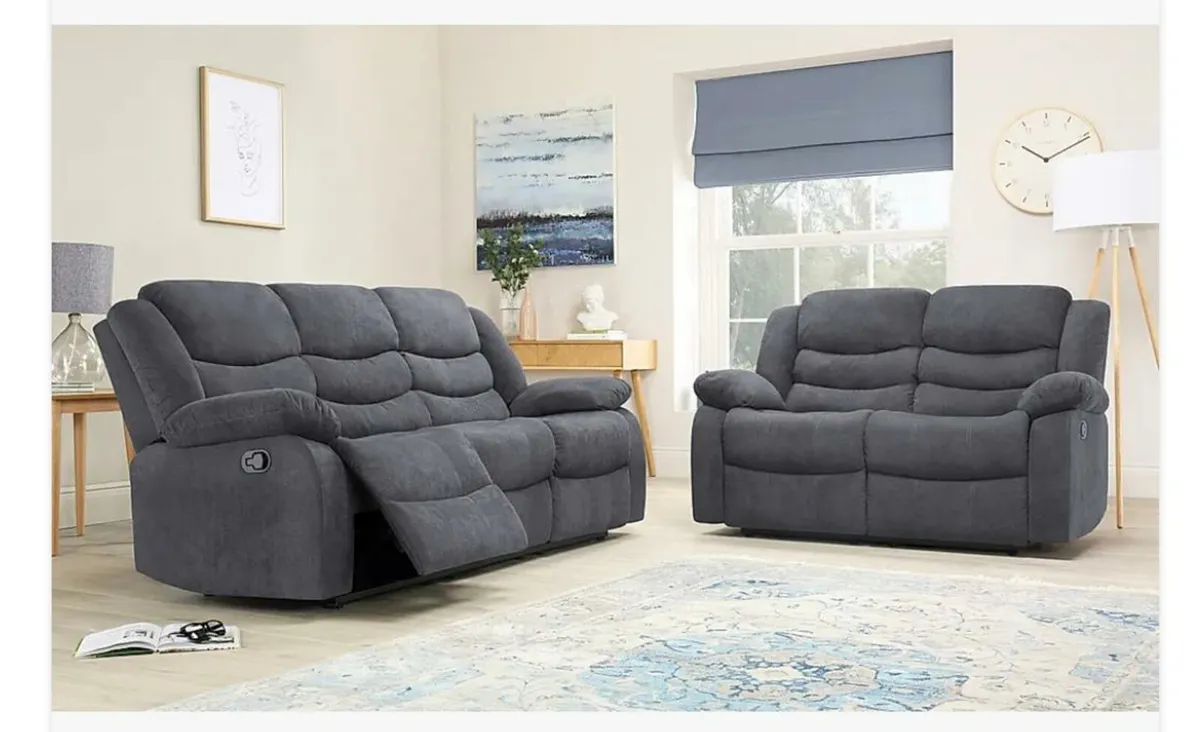 ◾️ Leather & Fabric Recliner Sofas ◾️ - Image 1