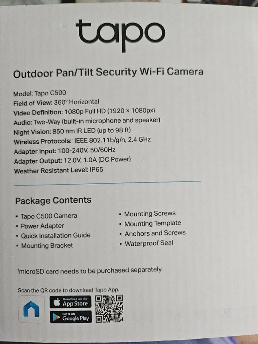 Outdoor Security Wi-Fi Camera Like New - Image 3