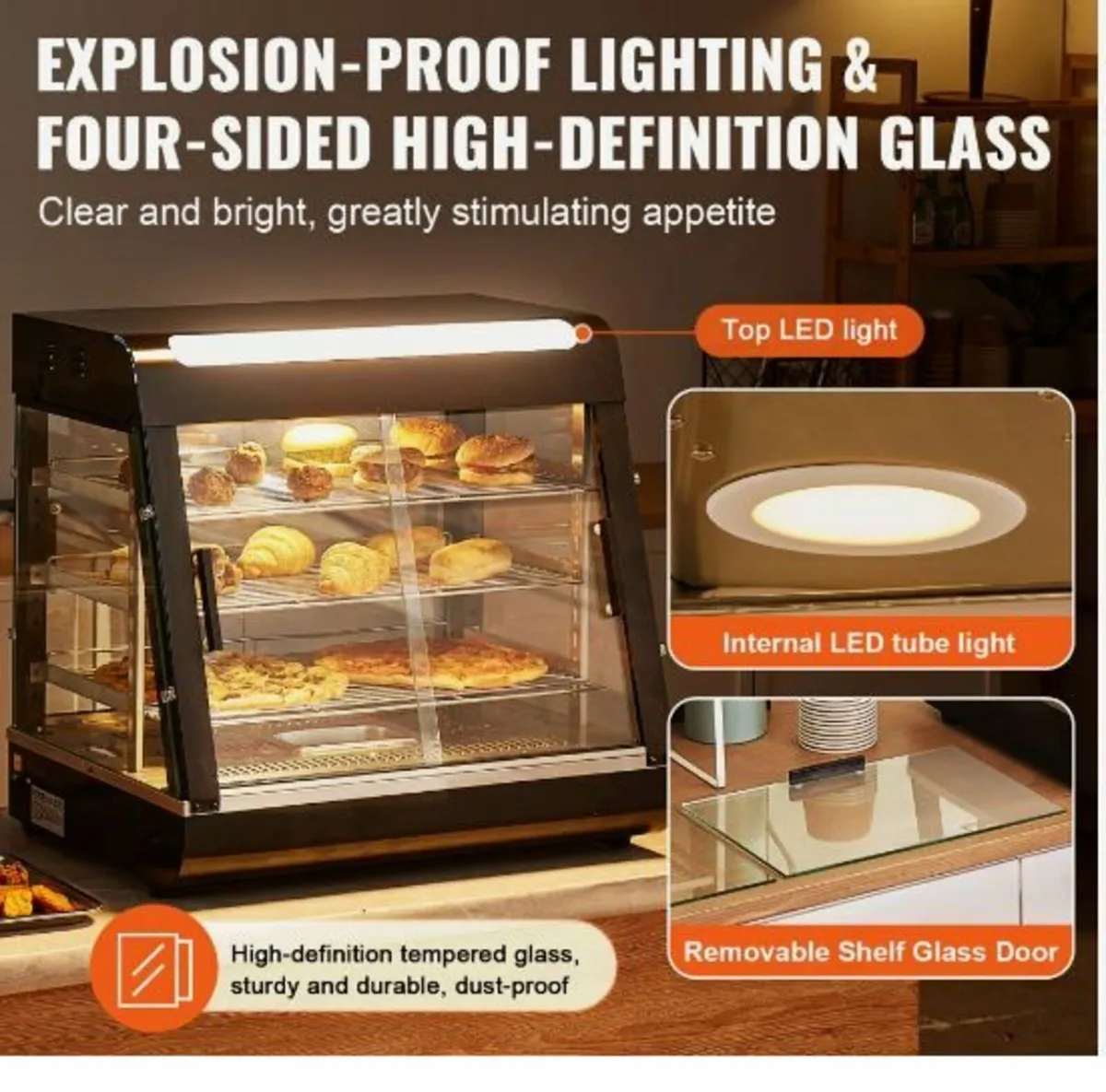 3-Tier Commercial Food Warmer Display - Image 4