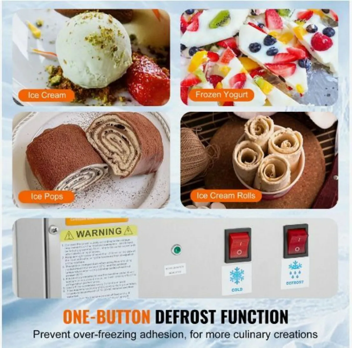 Fried Ice Cream Roll Machine Rolled Ice - Image 3