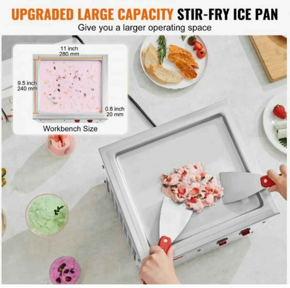 Fried Ice Cream Roll Machine Rolled Ice - Image 4