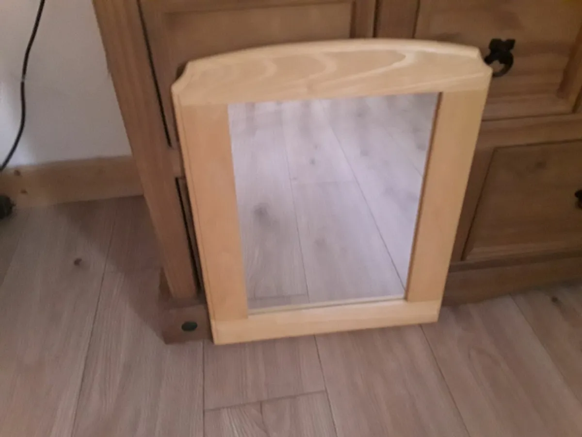 New small pine frame bathroom mirror - Image 2