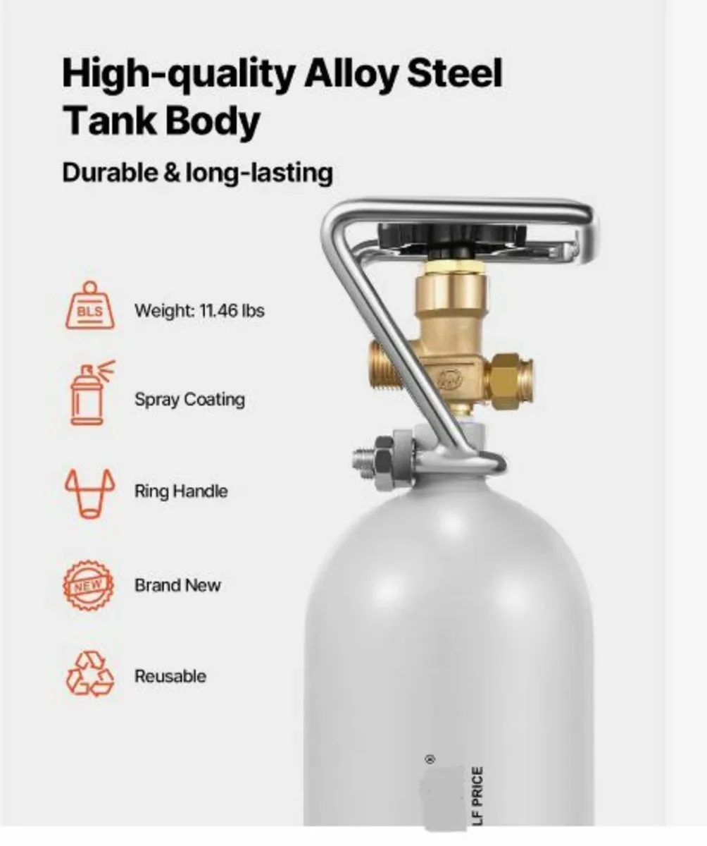 CO2 Tank 4.41 lbs Aluminum Alloy Cylinder - Image 2