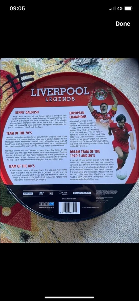 Liverpool Legends-5 DVD’s - Image 3