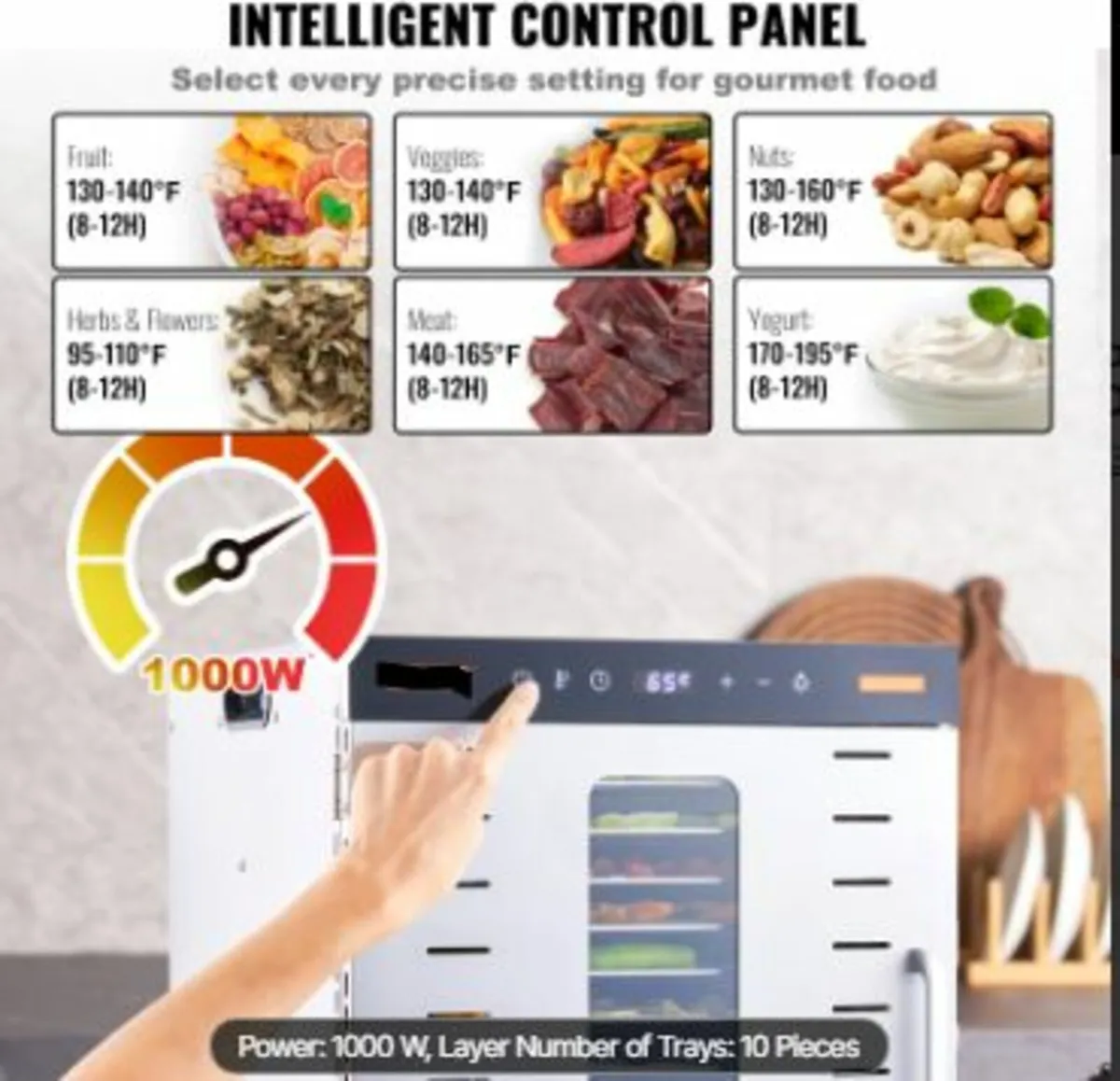 10 Trays Food Dehydrator Machine Stainless Steel - Image 4