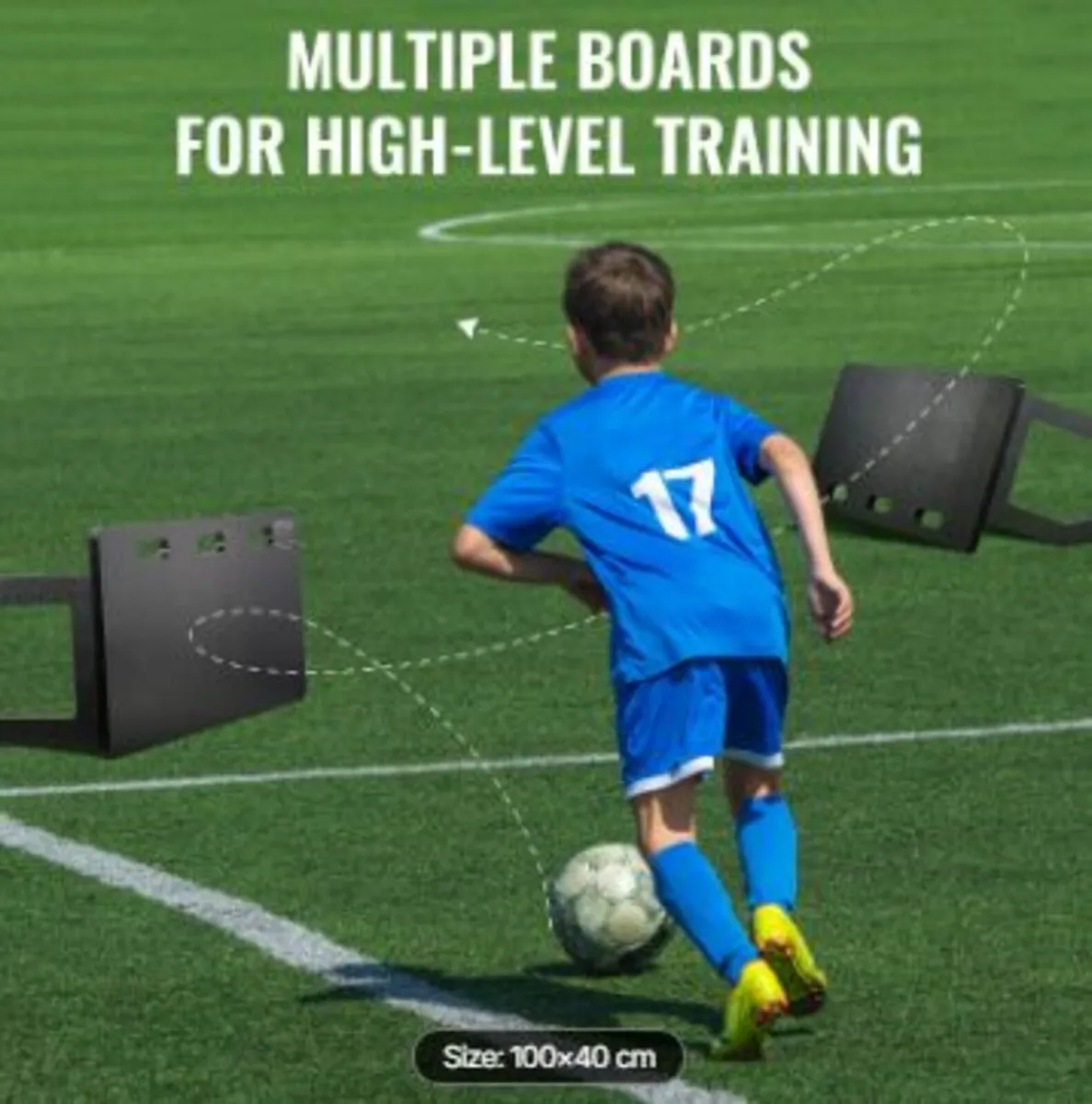 Rebounder Board, 40"X16" Portable Soccer Wall - Image 3