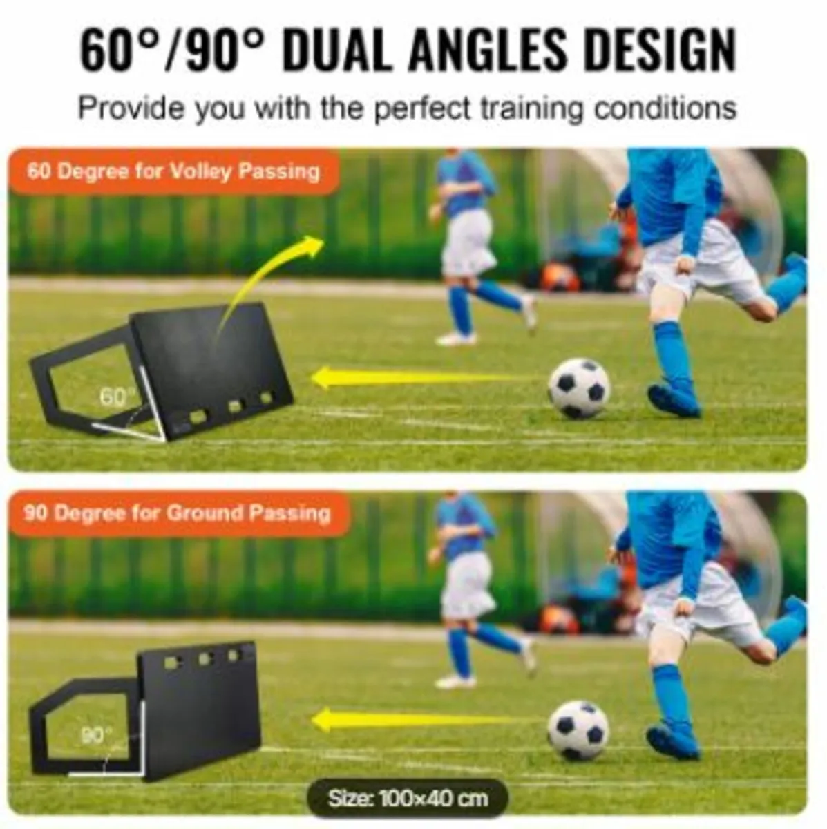 Rebounder Board, 40"X16" Portable Soccer Wall - Image 4