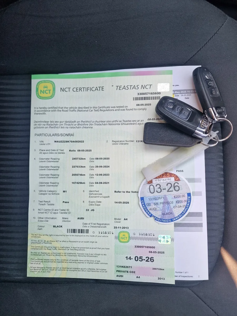 2013 AUDI A4 2.0 TDI SE NEW NCT 05/26 - Image 3
