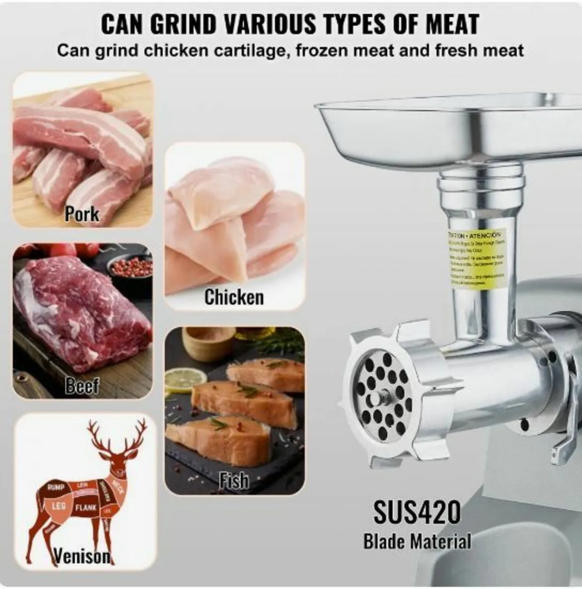 Commercial Electric Meat Grinder 5 - Image 4