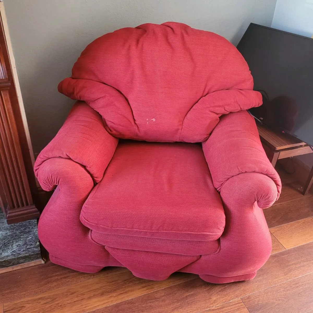 Armchair & Pouffe - Image 1