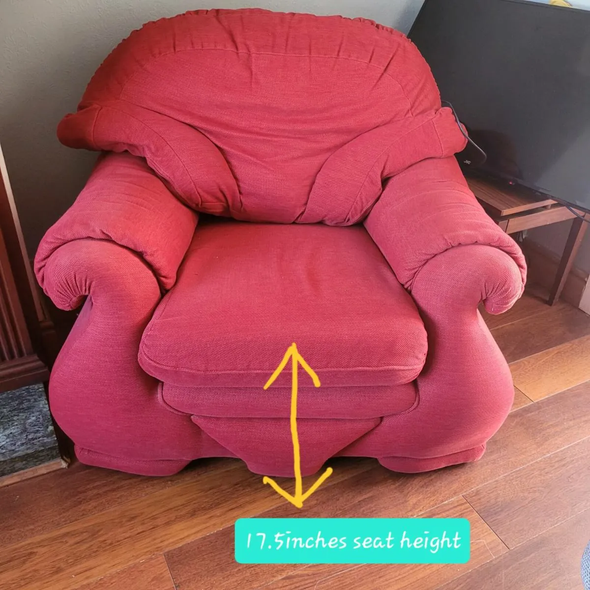 Armchair & Pouffe - Image 3
