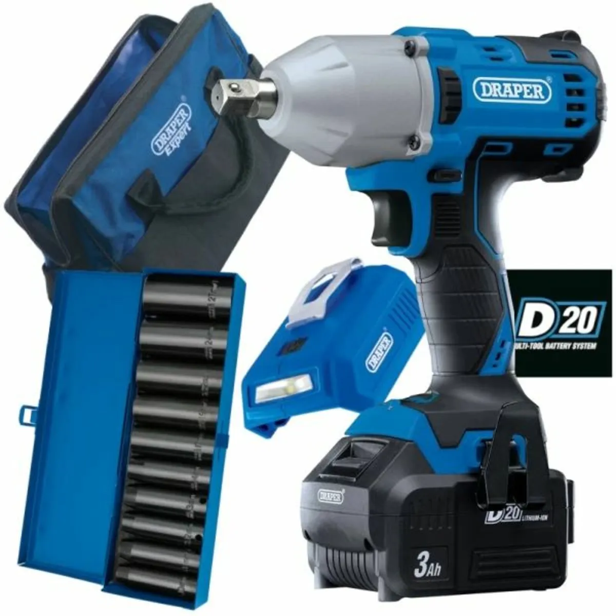 Draper D20 Brushless Impact Wrench Bundle - Image 1