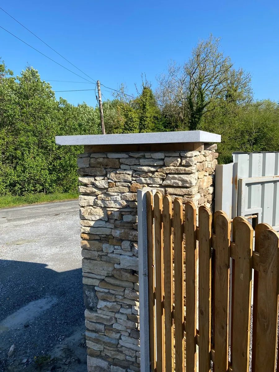 Limestone pier caps