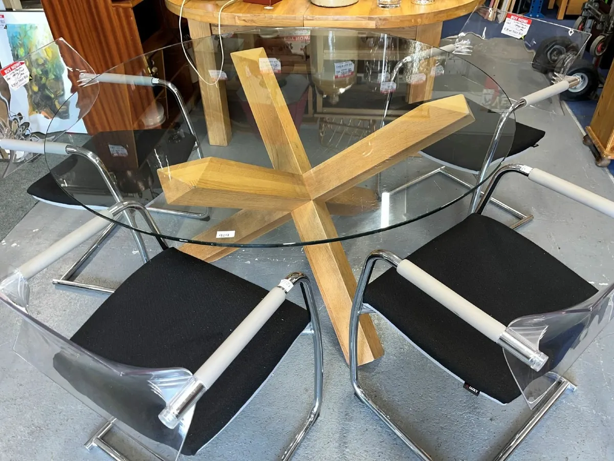 Ultra Modern Glass Dining Set - Image 1