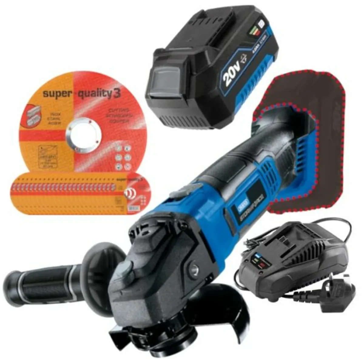 Draper Storm Force® 20v 4½" Angle Grinder Bundle