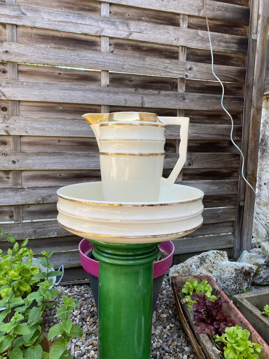 Art deco pitcher & bowl French - Image 1