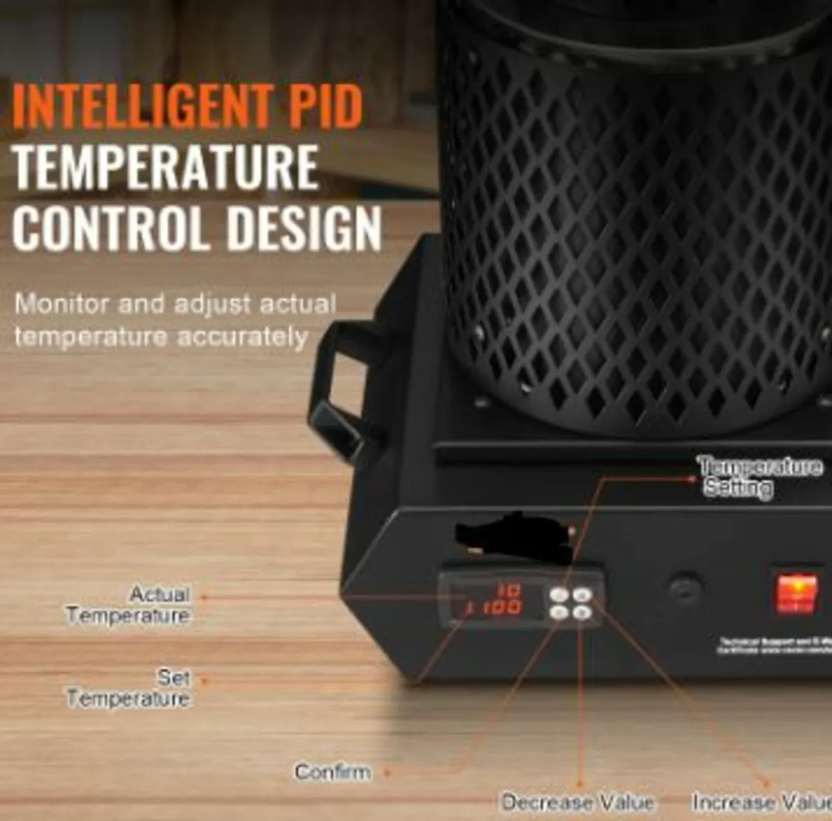 Gold Melting Furnace, 1350W Electric Digital Smelt - Image 3