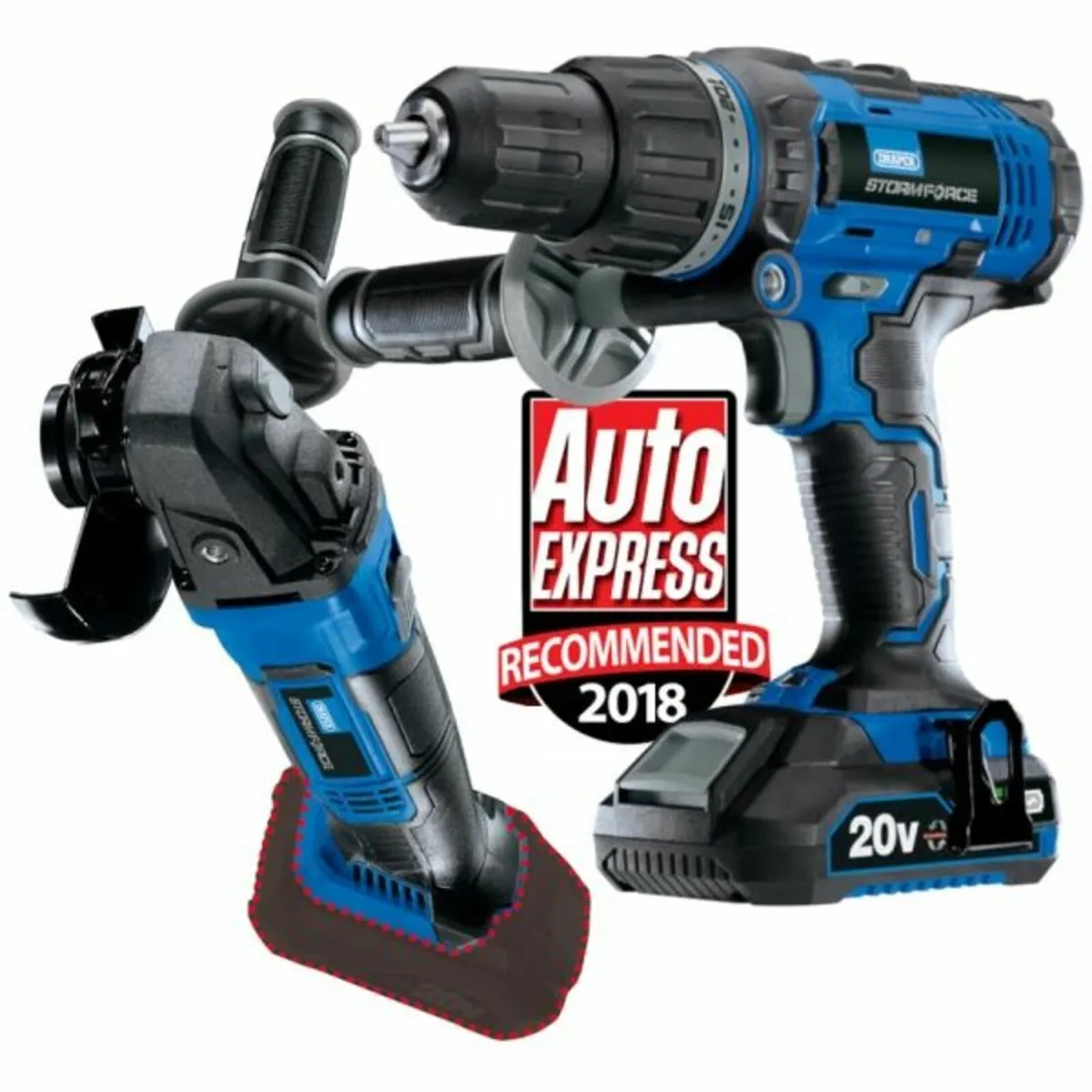 Draper Storm Force® 20v Drill/Angle Grinder Bundle - Image 1