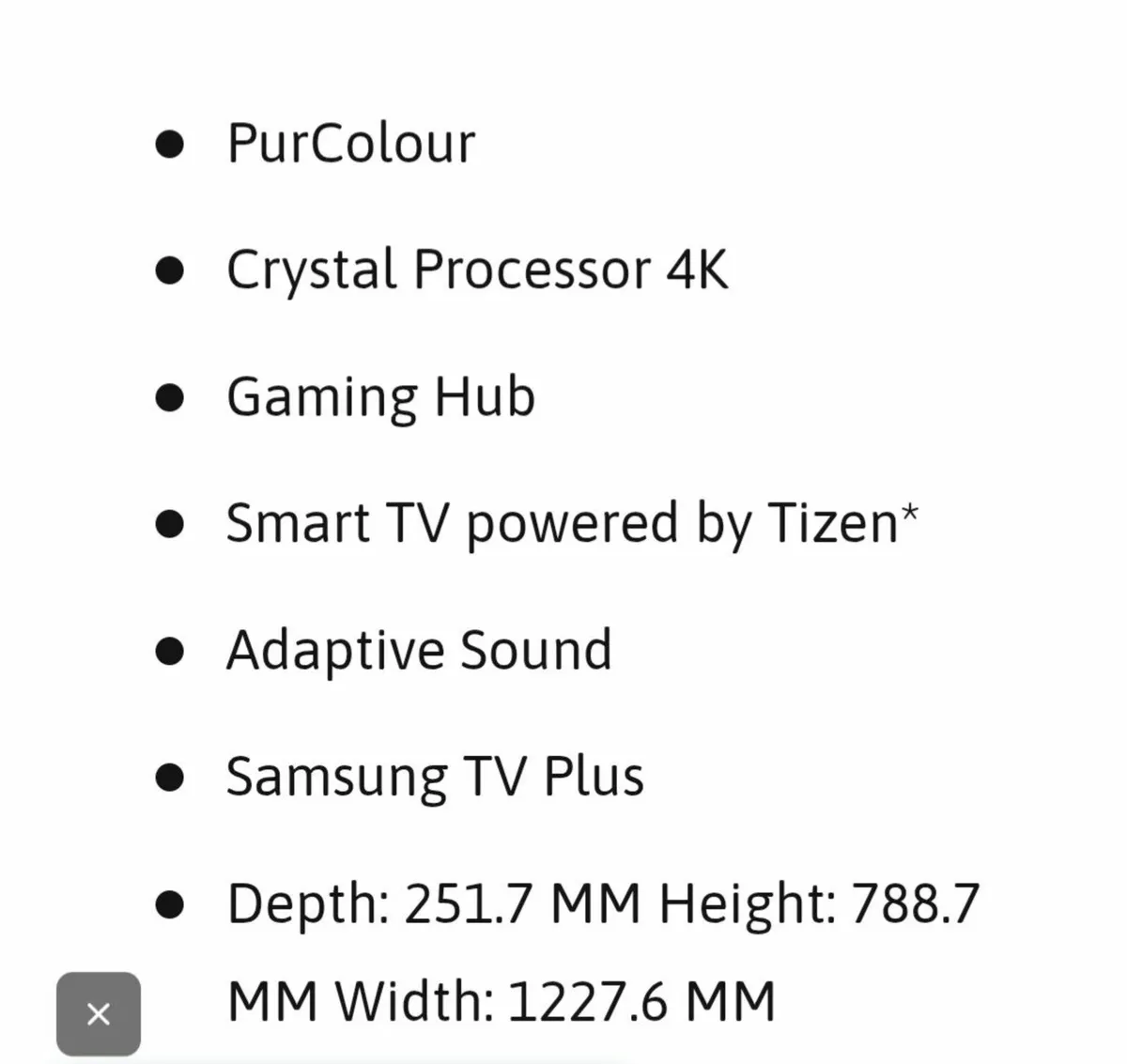 Samsung 55in TV - Image 1
