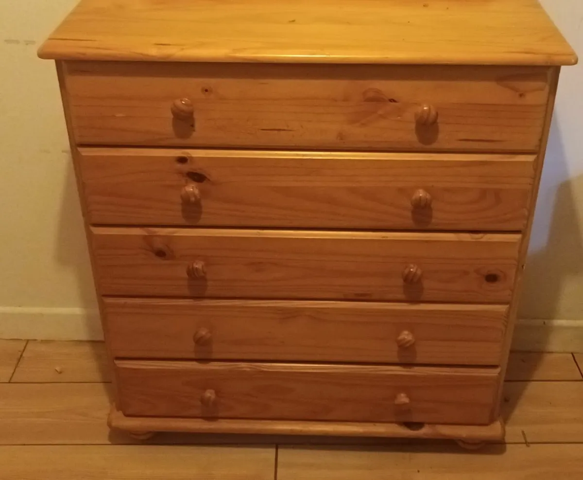 Chest of drawers, solid pine - Image 2