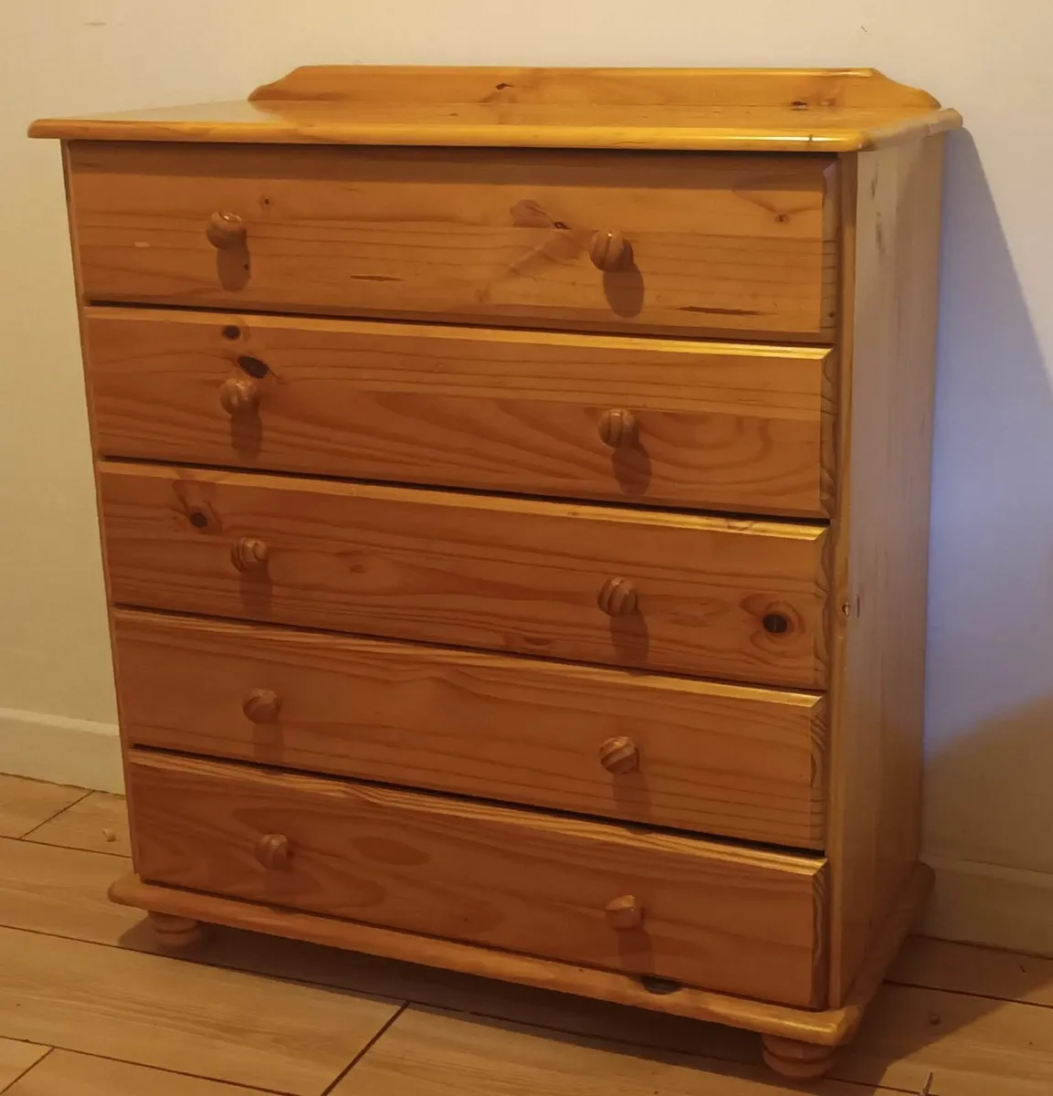 Chest of drawers, solid pine - Image 1