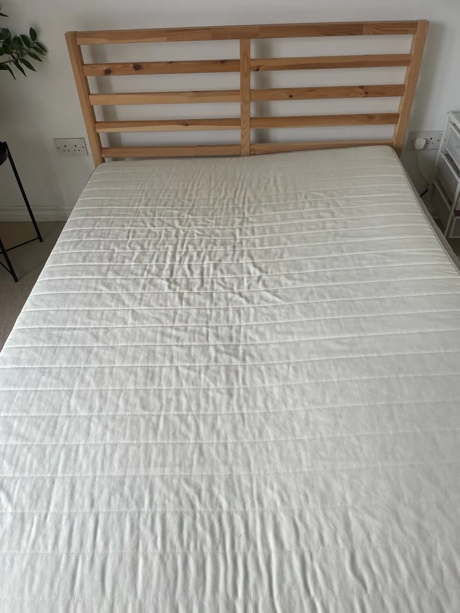 Double size bed IKEA plus mattress - Image 3
