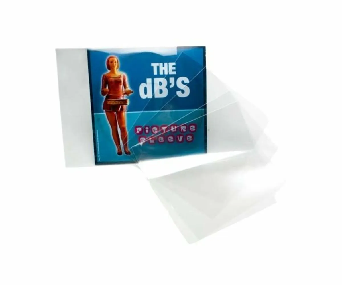 7" Inch Record Plastic Covers 45s Singles NO FLAP - Image 1