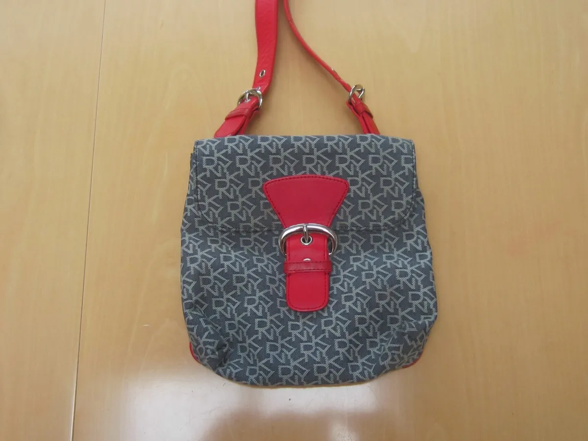 DKNY Red / Navy Handbag - Image 3